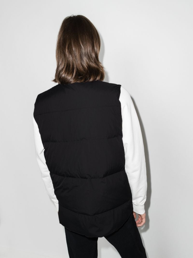 Black Buttoned Padded Gilet