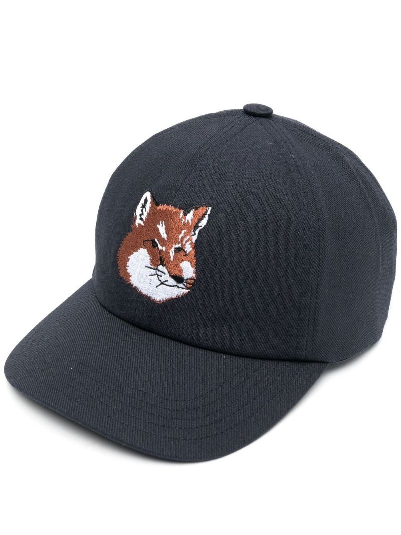 Navy Large Fox Head Baseball Cap