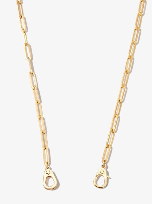 18k Yellow Gold Sister Hook Classic Fob Clip Chain