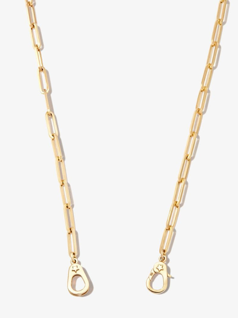 18k Yellow Gold Sister Hook Classic Fob Clip Chain