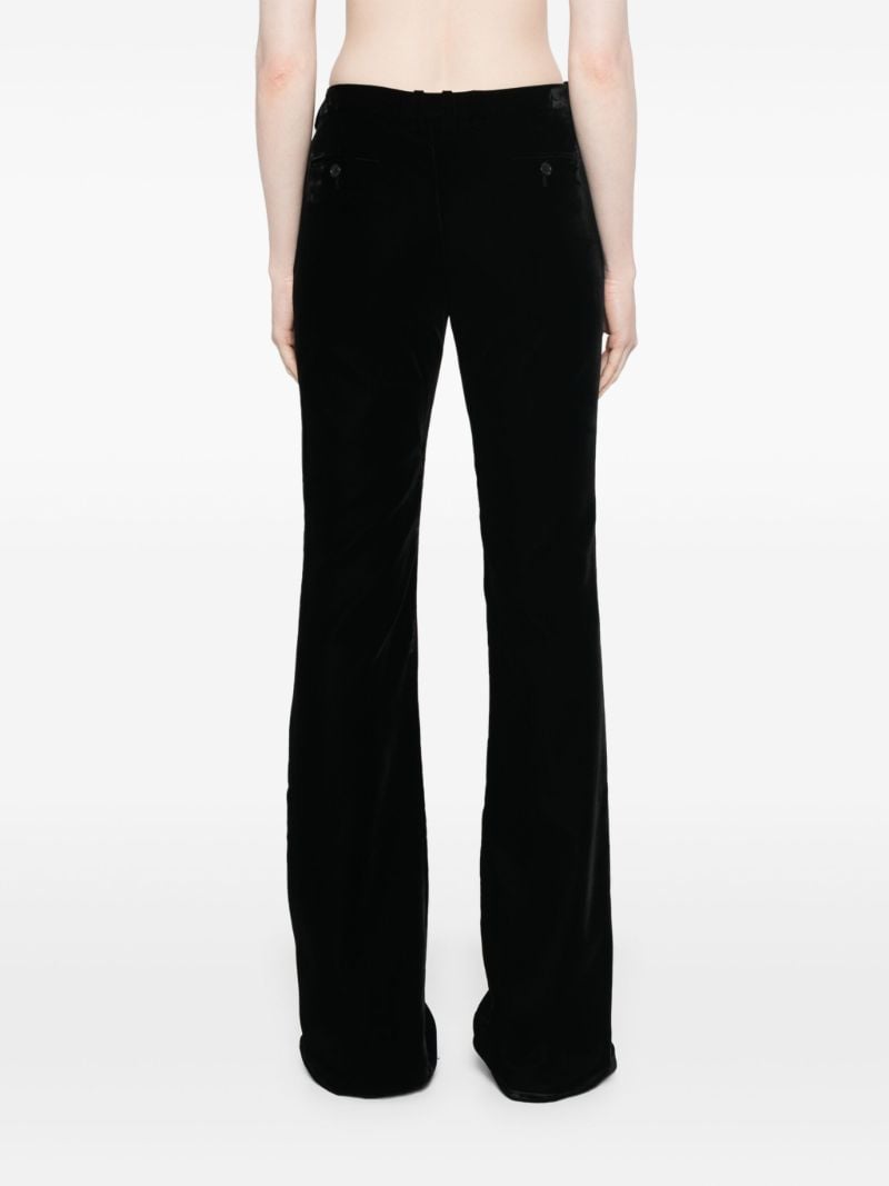 Black Flared Velvet Trousers