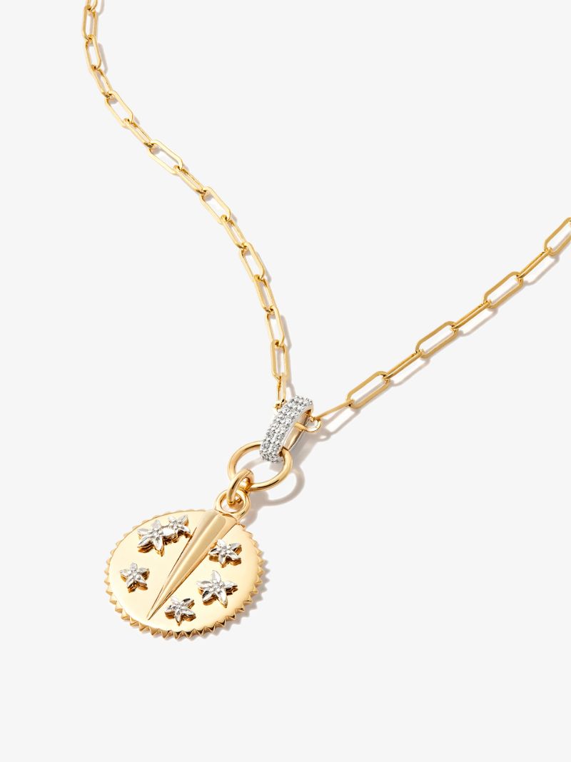 18k Yellow Gold Resilience Super Fine Clip Chain Diamond Necklace