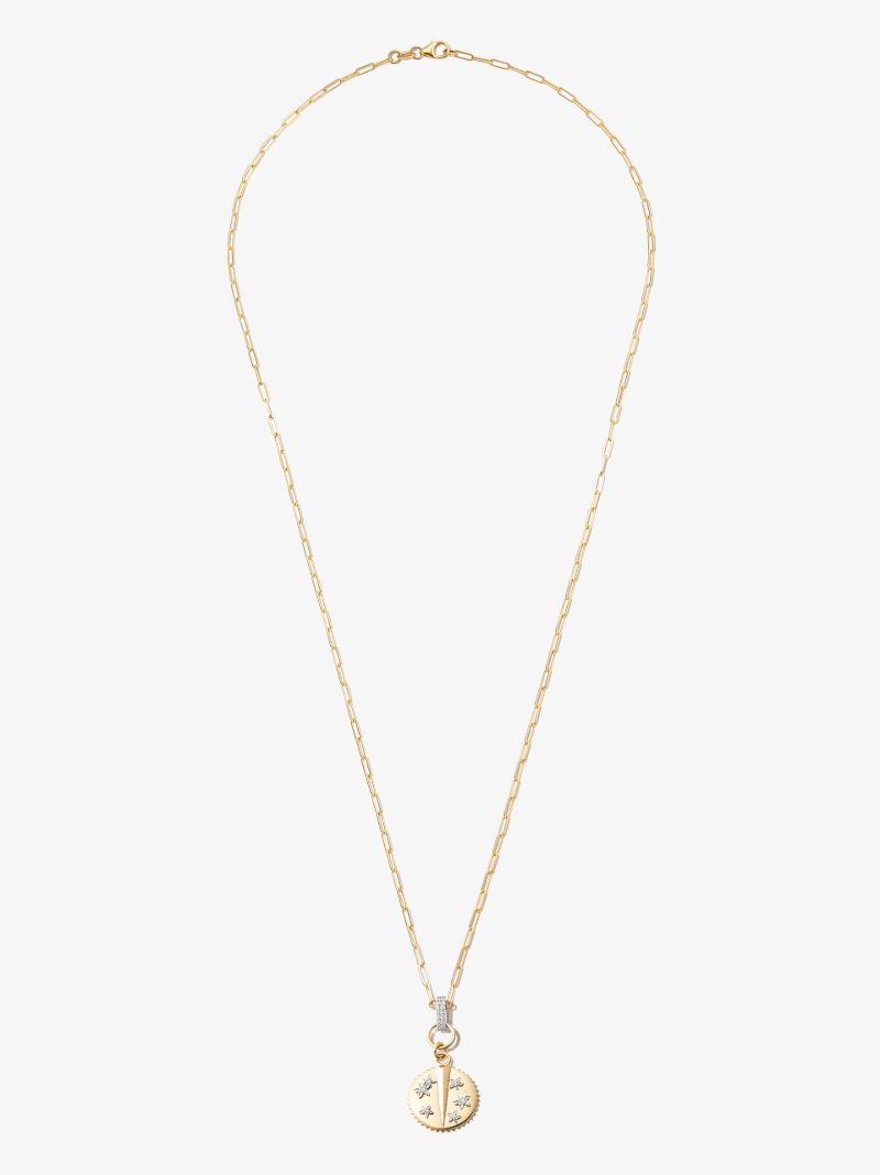18k Yellow Gold Resilience Super Fine Clip Chain Diamond Necklace