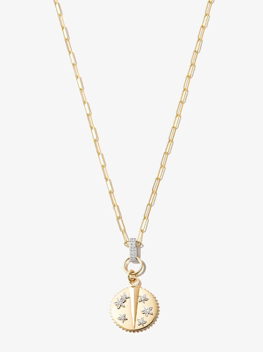 18k Yellow Gold Resilience Super Fine Clip Chain Diamond Necklace