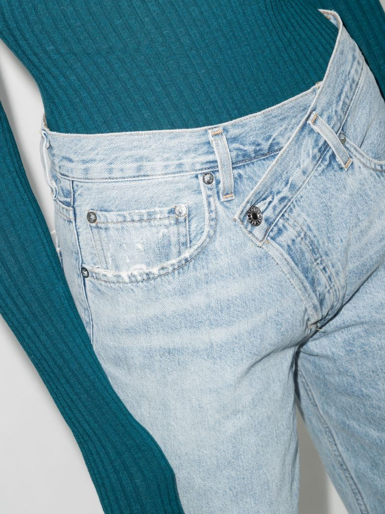 Criss Cross Wide Leg Jeans
