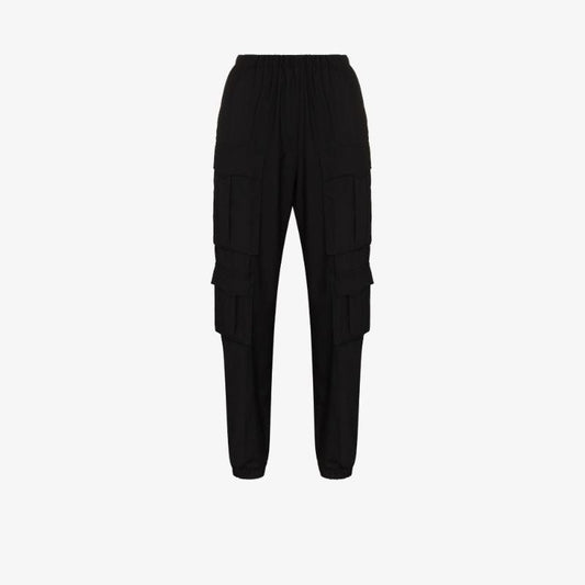 Cropped Wool Cargo Trousers