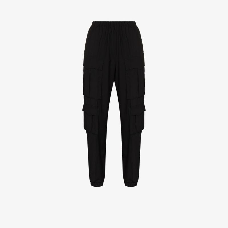 Cropped Wool Cargo Trousers