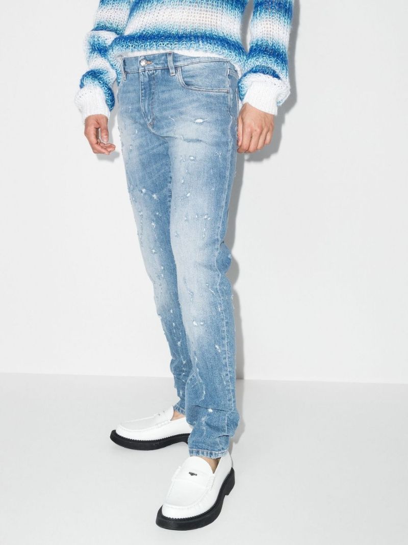 Distressed Slim Fit Jeans