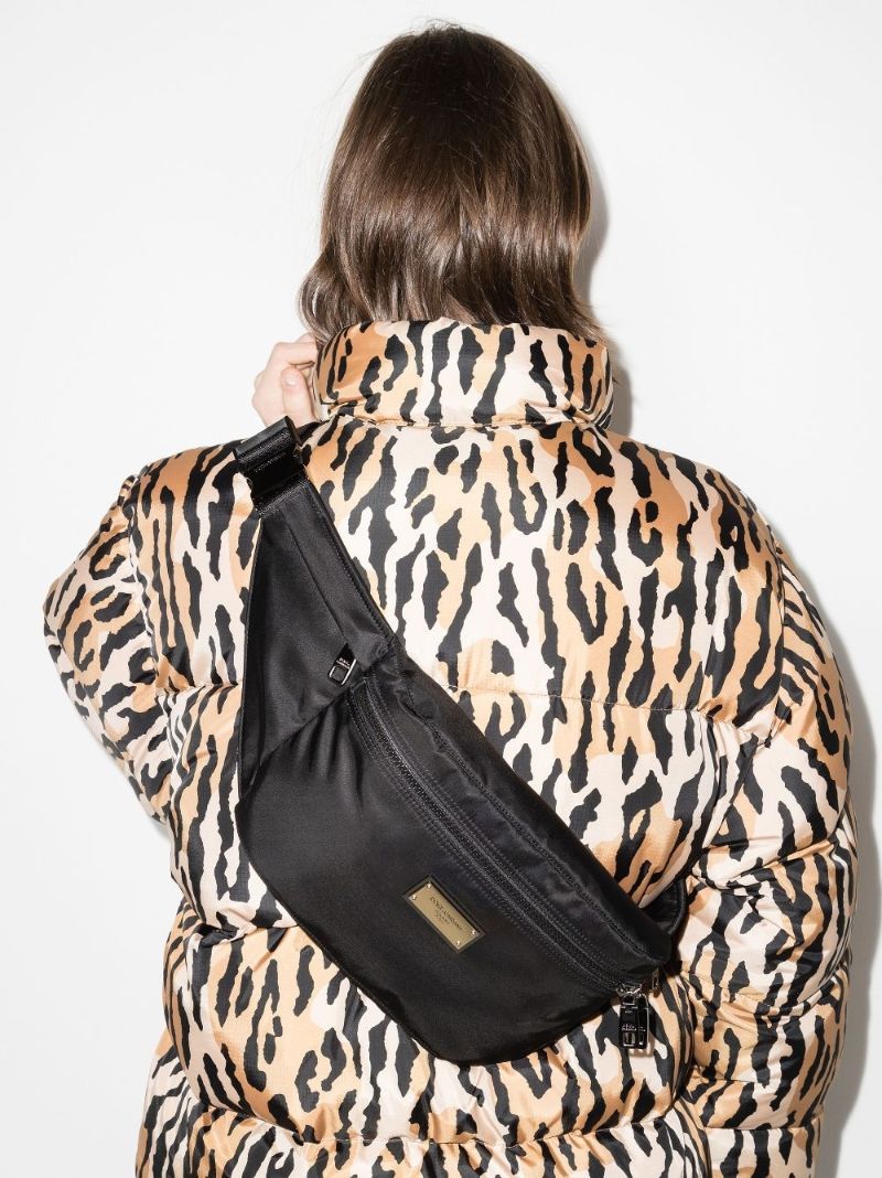 Black Logo Plaque Cross Body Bag