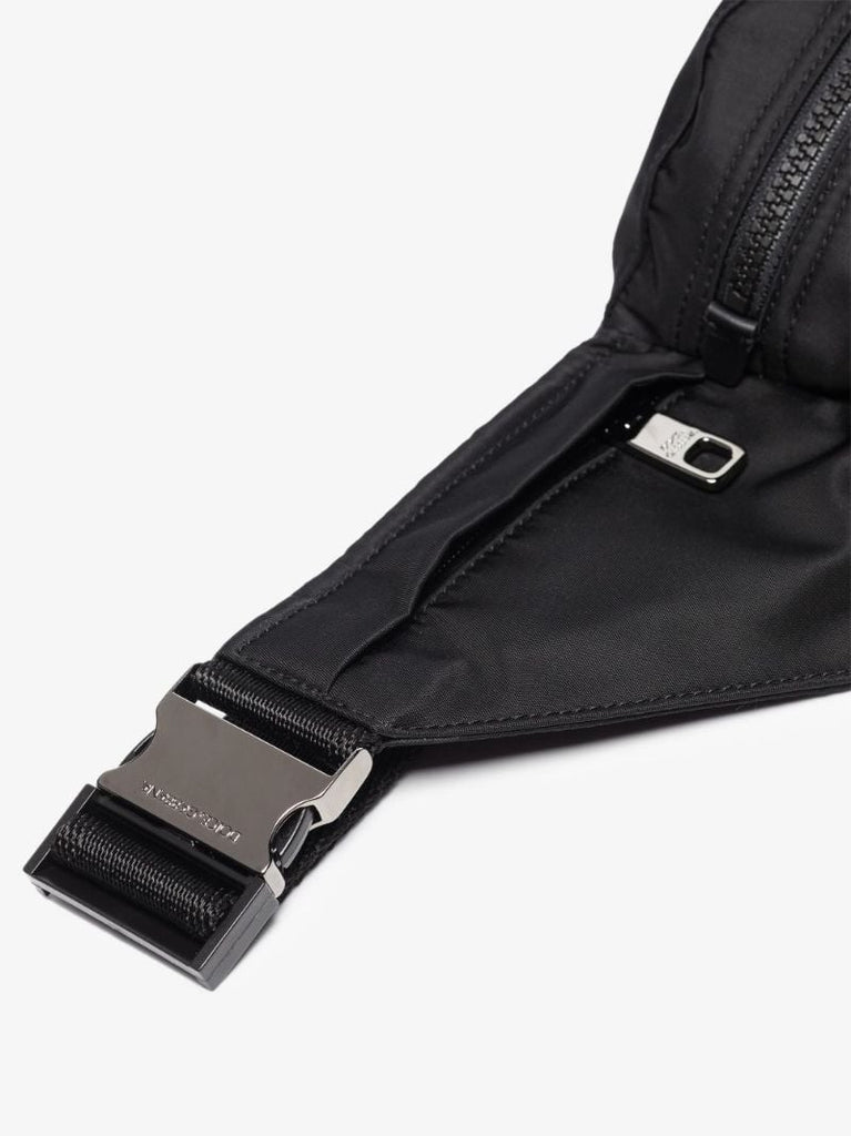 Black Logo Plaque Cross Body Bag