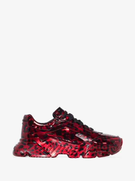 Daymaster Leopard Print Leather Sneakers