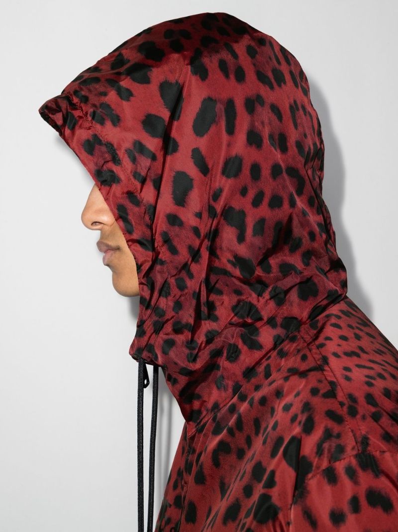 Leopard Print Hooded Jacket