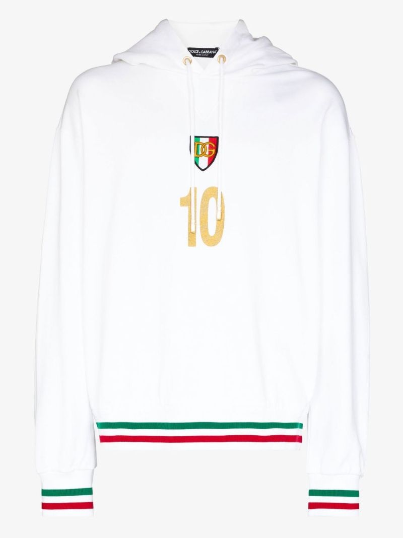 Italia Print Cotton Hoodie