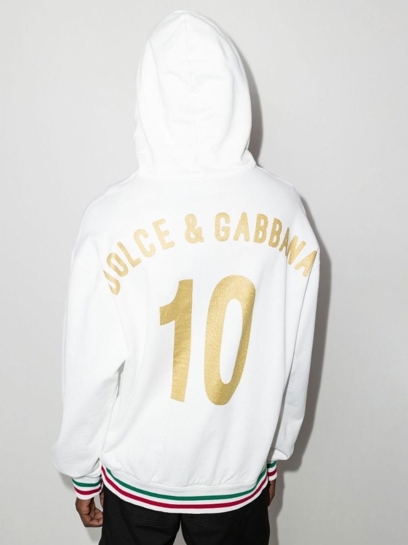 Italia Print Cotton Hoodie