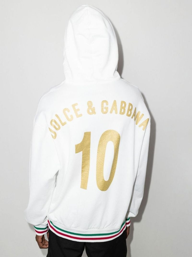 Italia Print Cotton Hoodie