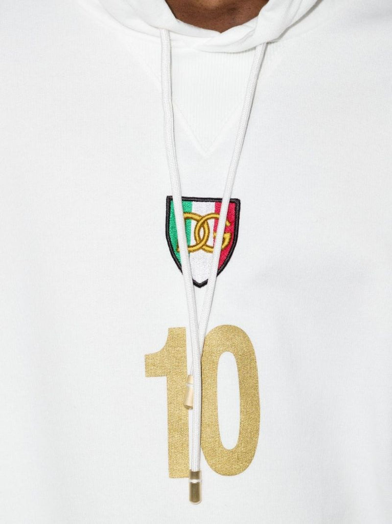 Italia Print Cotton Hoodie