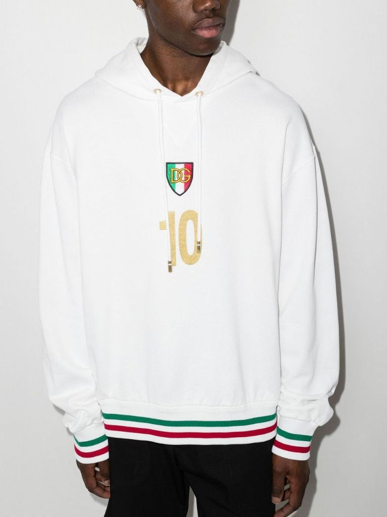 Italia Print Cotton Hoodie