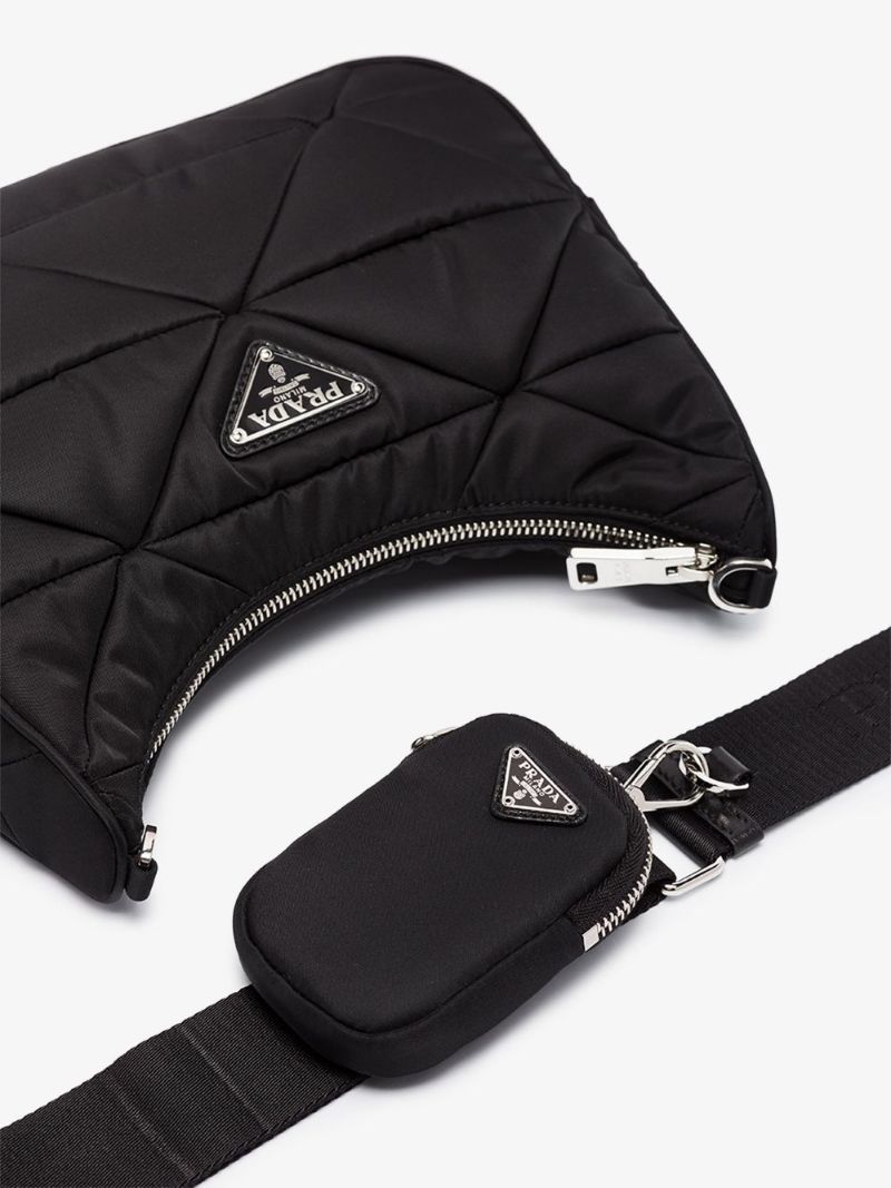 Padded Patchwork Shoulder Bag