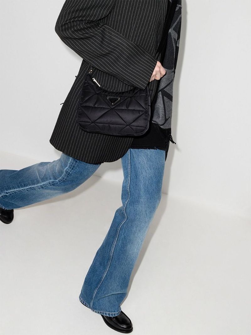 Padded Patchwork Shoulder Bag