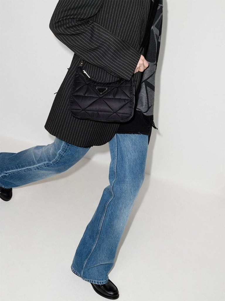 Padded Patchwork Shoulder Bag