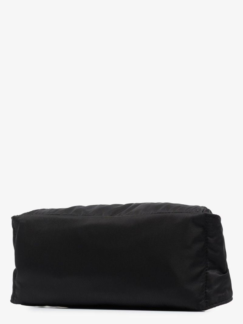 Black Re-nylon Logo Plaque Cross Body Bag