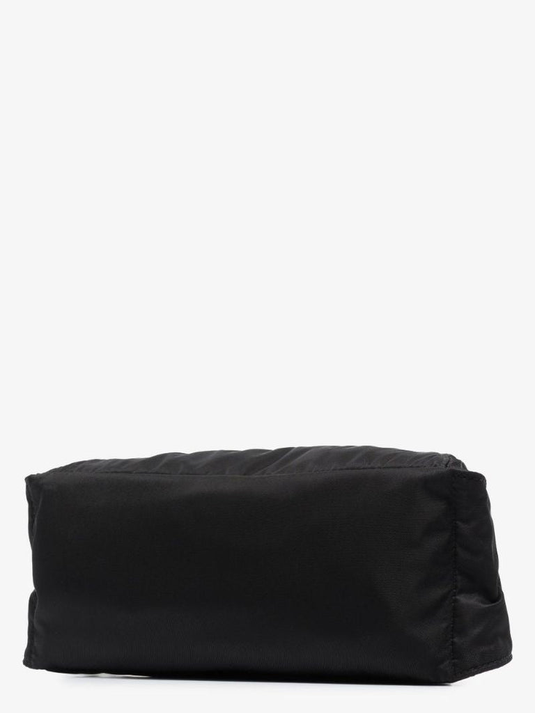 Black Re-nylon Logo Plaque Cross Body Bag