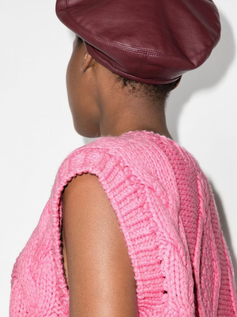 Renee Cable Knit Wool Sweater Vest