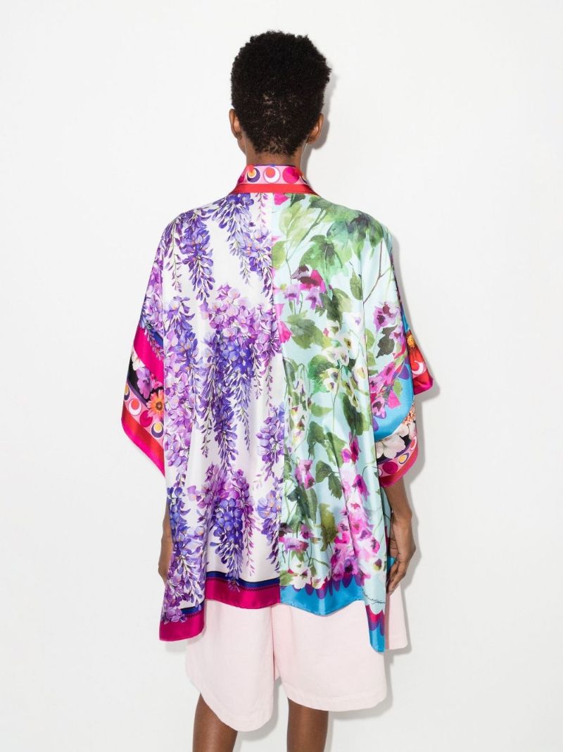 Floral Print Silk Shirt