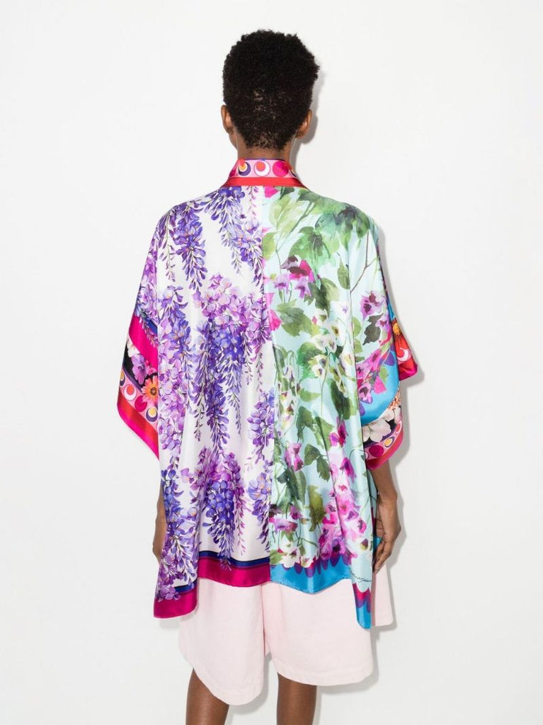 Floral Print Silk Shirt