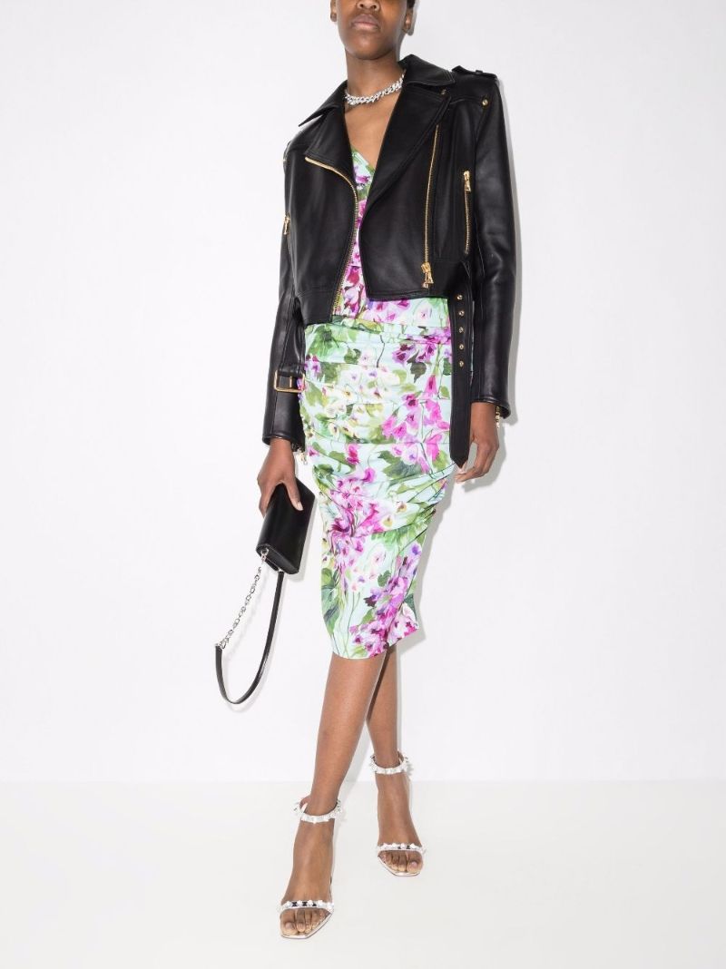 Floral Print Sleeveless Midi Dress