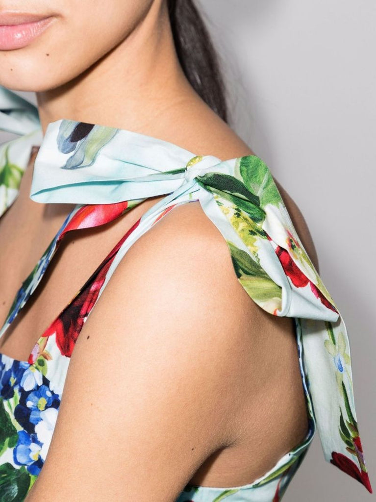 Floral Print Cotton Mini Dress