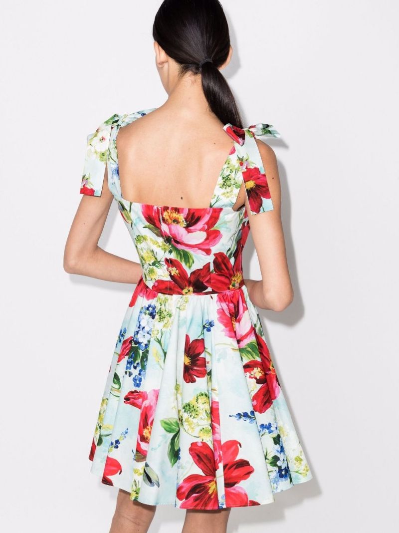 Floral Print Cotton Mini Dress