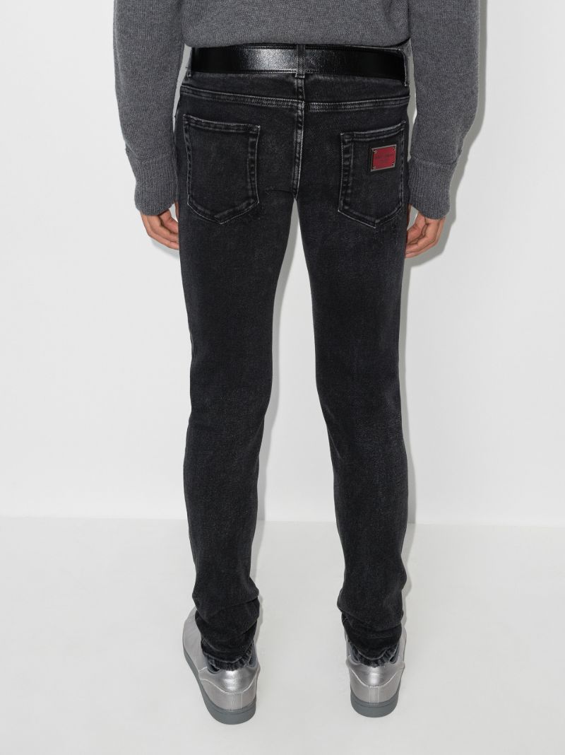 Distressed Slim Leg Jeans