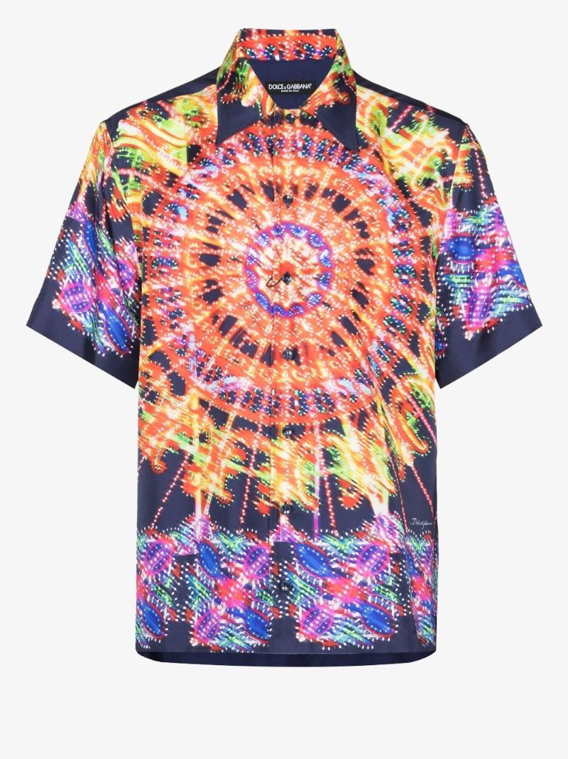 Luminarie Print Silk Shirt