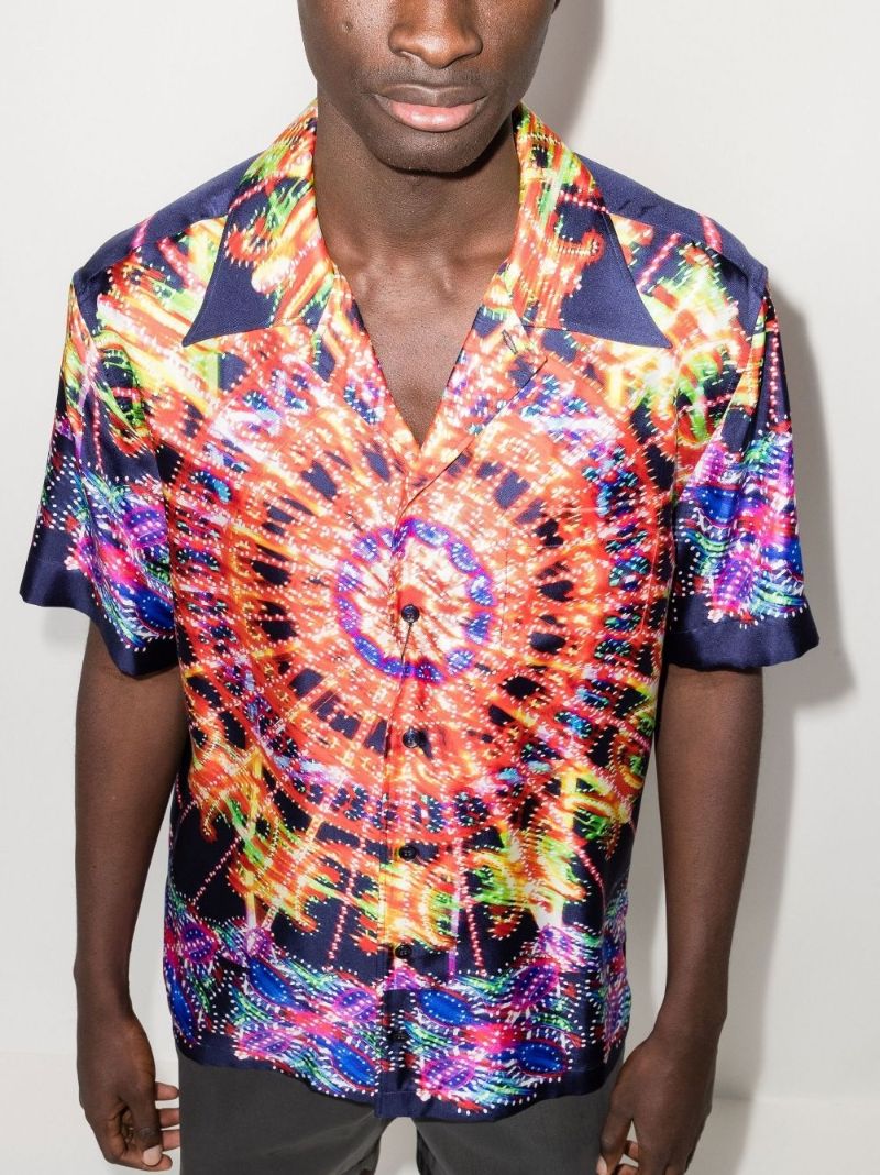 Luminarie Print Silk Shirt