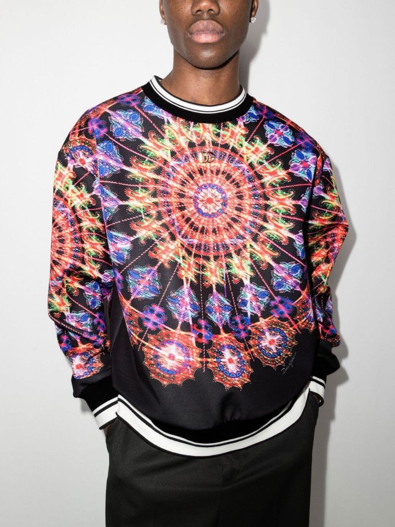 Luminaire Print Crew Neck Sweater