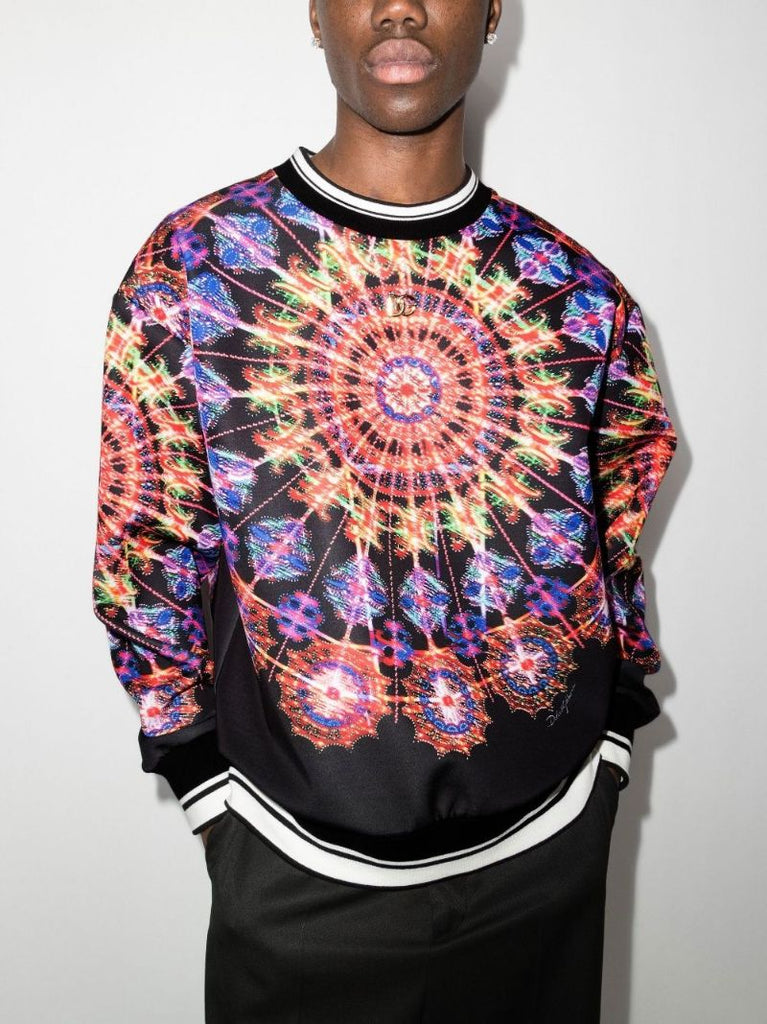 Luminaire Print Crew Neck Sweater