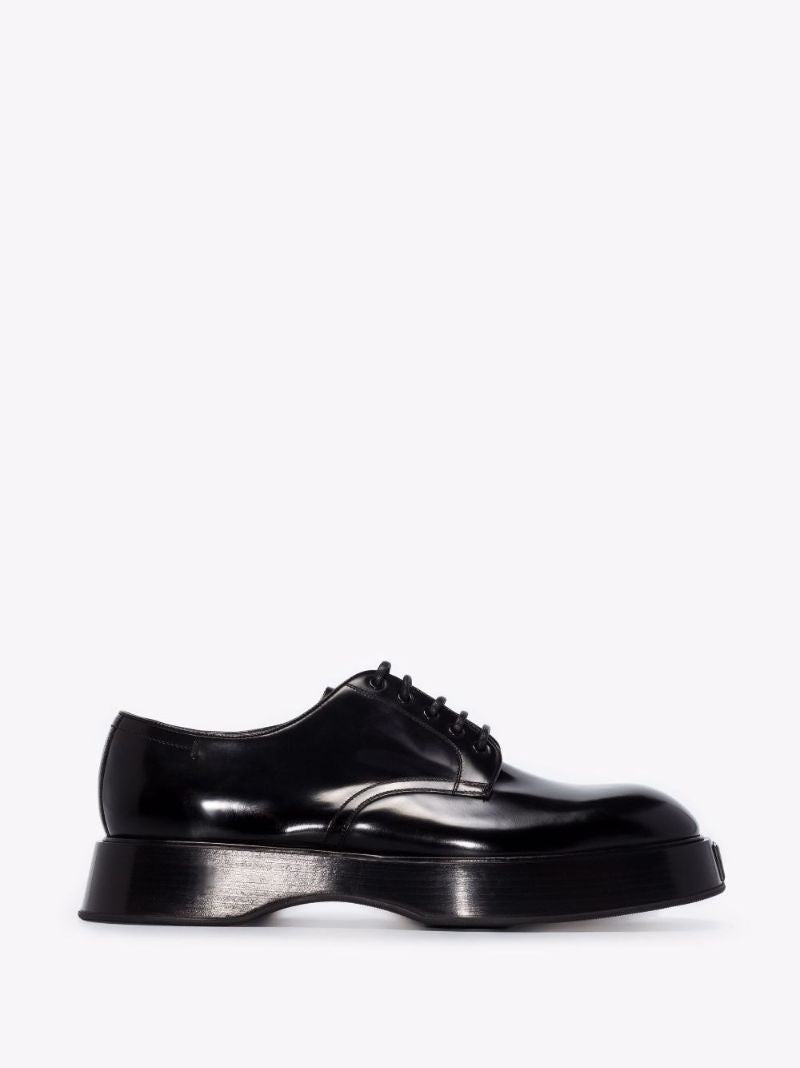 Black Lace-up Leather Brogues