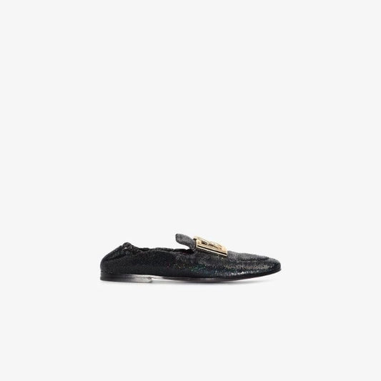 Black Ariosto Sequinned Loafers