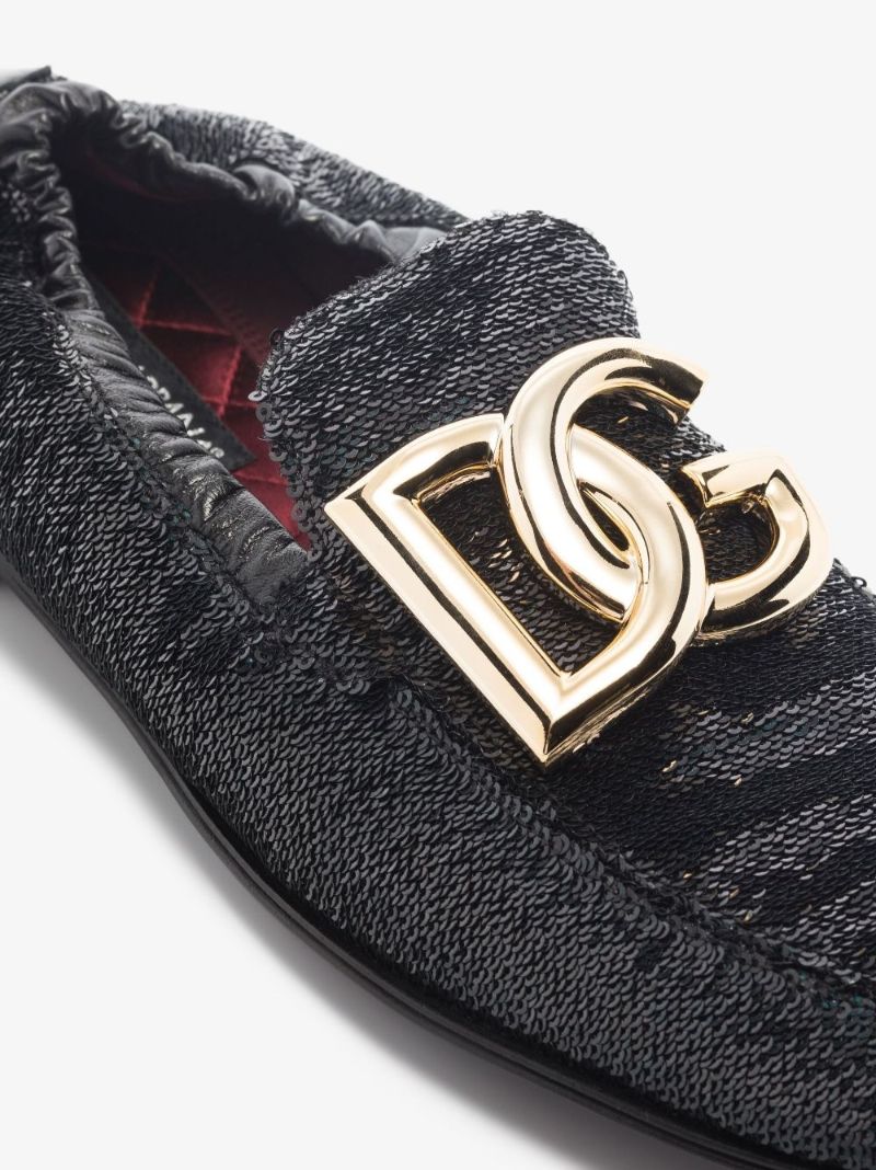 Black Ariosto Sequinned Loafers