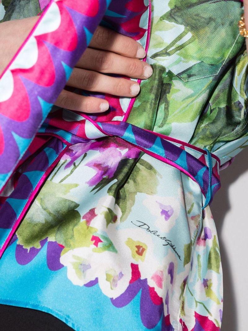 Floral-print Silk Shirt