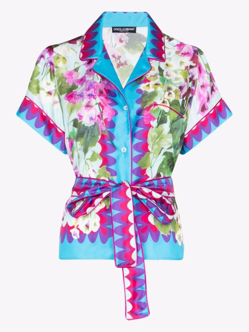 Floral-print Silk Shirt