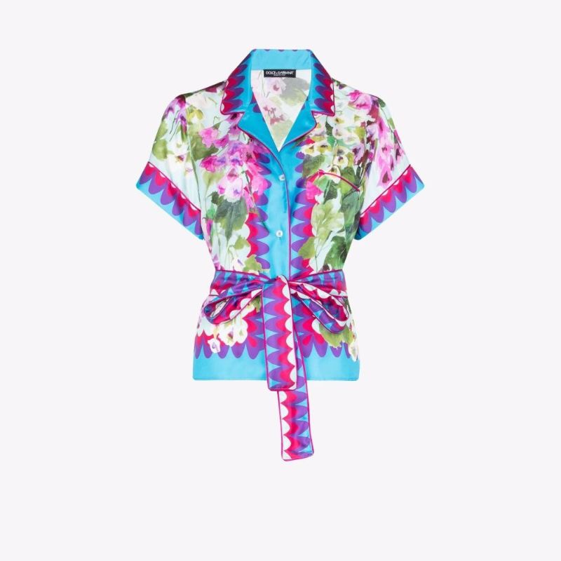 Floral-print Silk Shirt