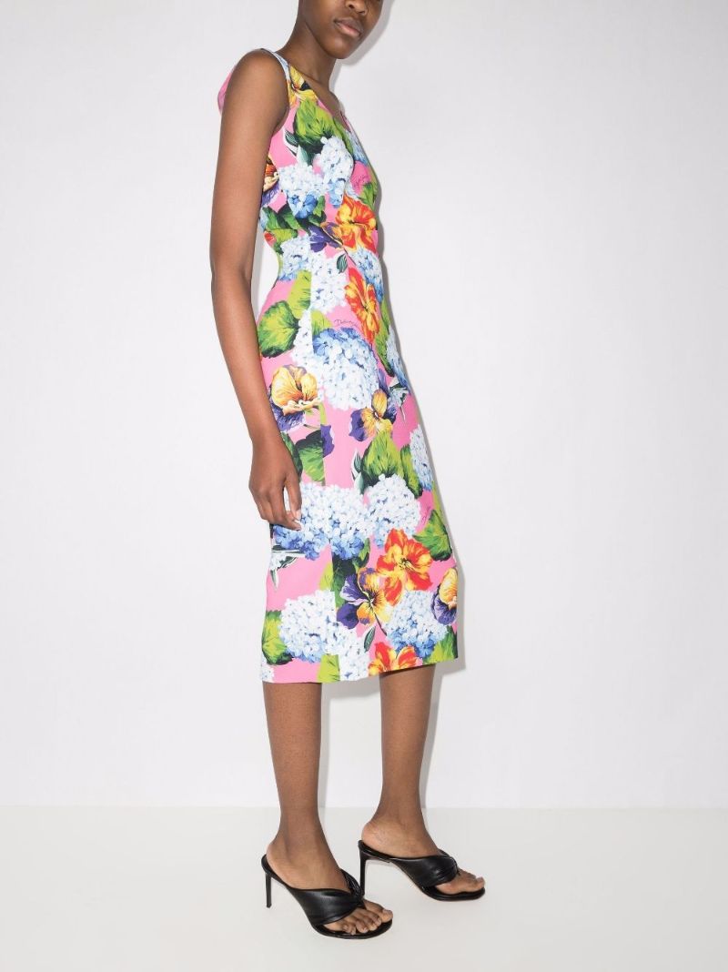 Cady Floral Sleeveless Midi Dress