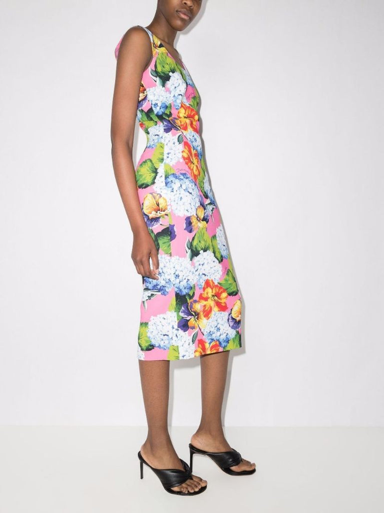 Cady Floral Sleeveless Midi Dress