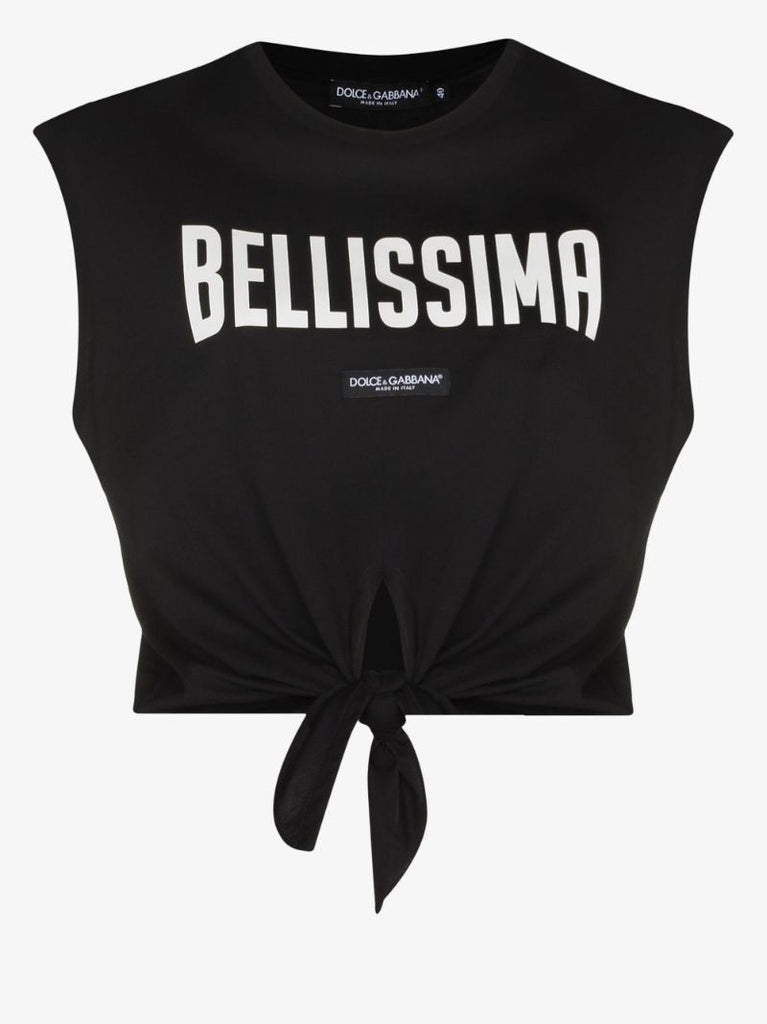Bellissima Print Knot Detail Vest Top