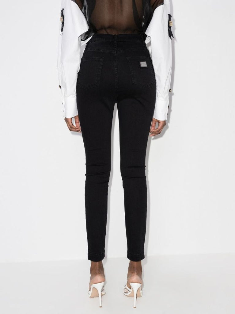 High Waist Slim Leg Jeans