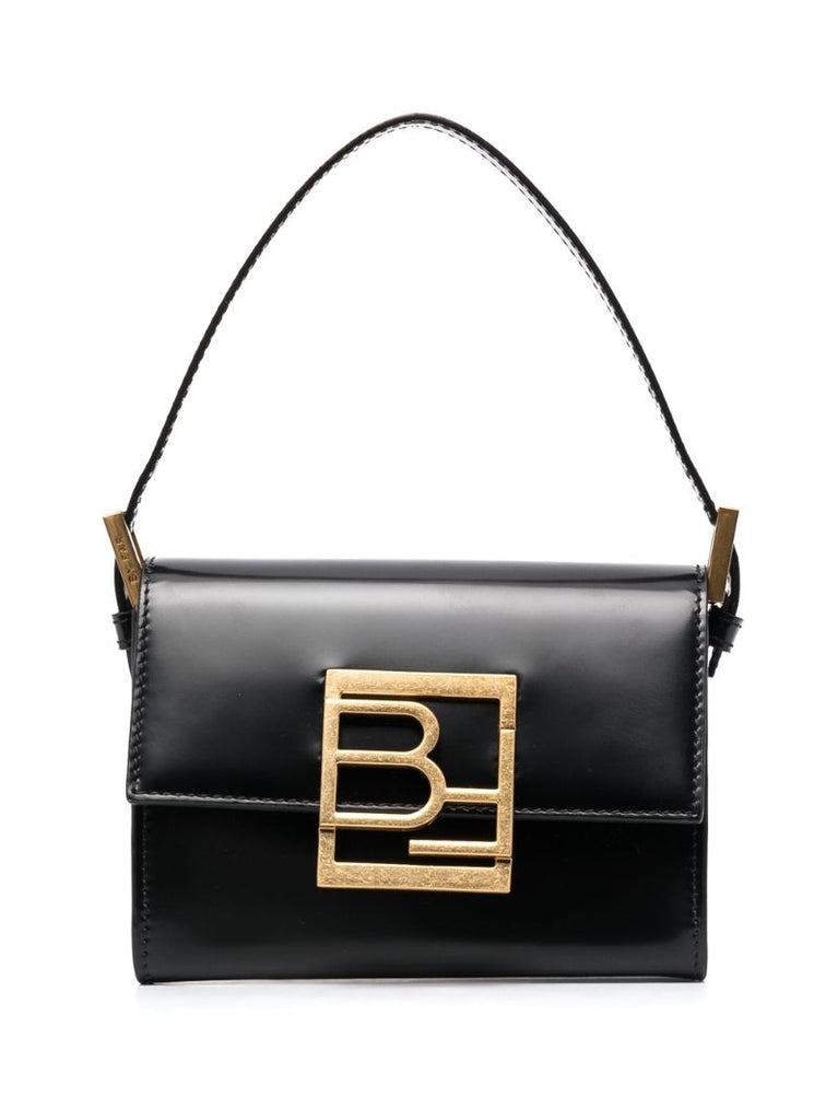 Black Fran Leather Shoulder Bag