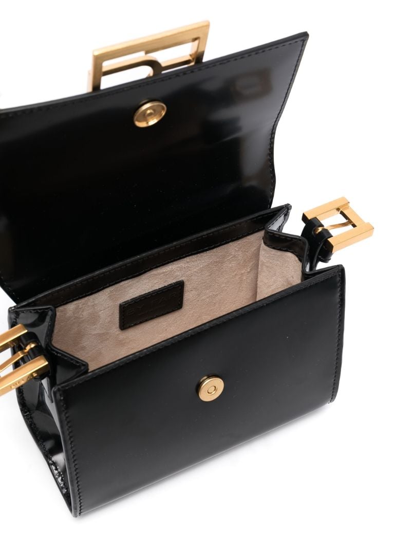 Black Fran Leather Shoulder Bag
