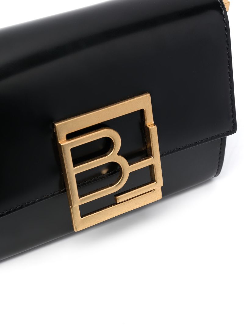 Black Fran Leather Shoulder Bag